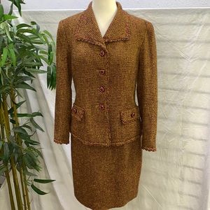 Ricki Freeman For Teri Jen Suits Tweed Skirt Set